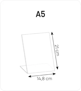 Espositore menù trasparente formato a cinque