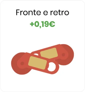 Icona personalizzazione taglia Pizza fronte e retro