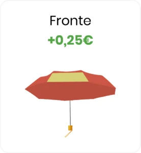 Icona ombrello personalizzazione fronte