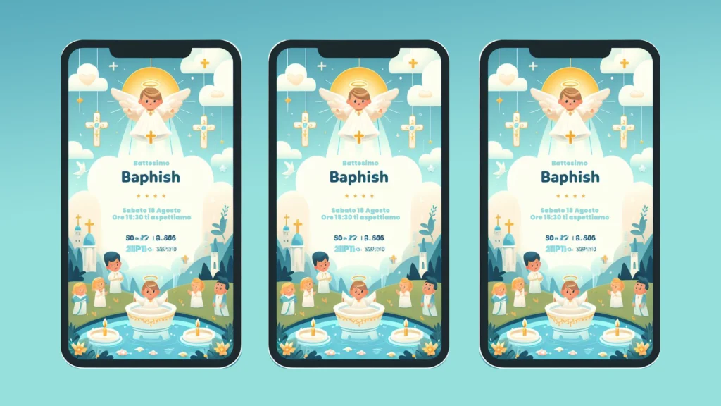 Invito digitale whatsapp battesimo